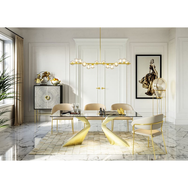 Table Gloria Gold 100x200cm